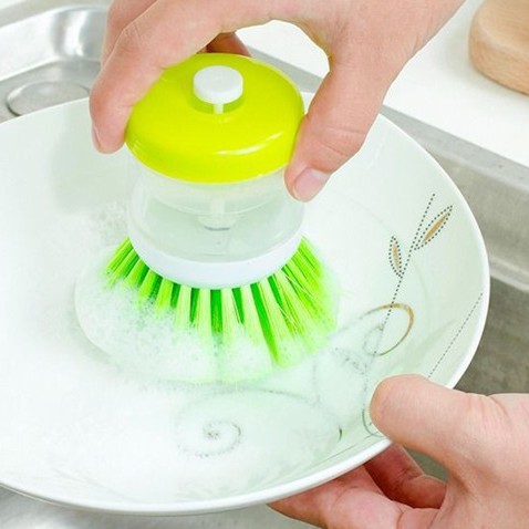 Creative Dish Oil Brush Washing Up Liquid Soap Dispenser Kitchen Utensil Clean Brush-YOSINOGAWA