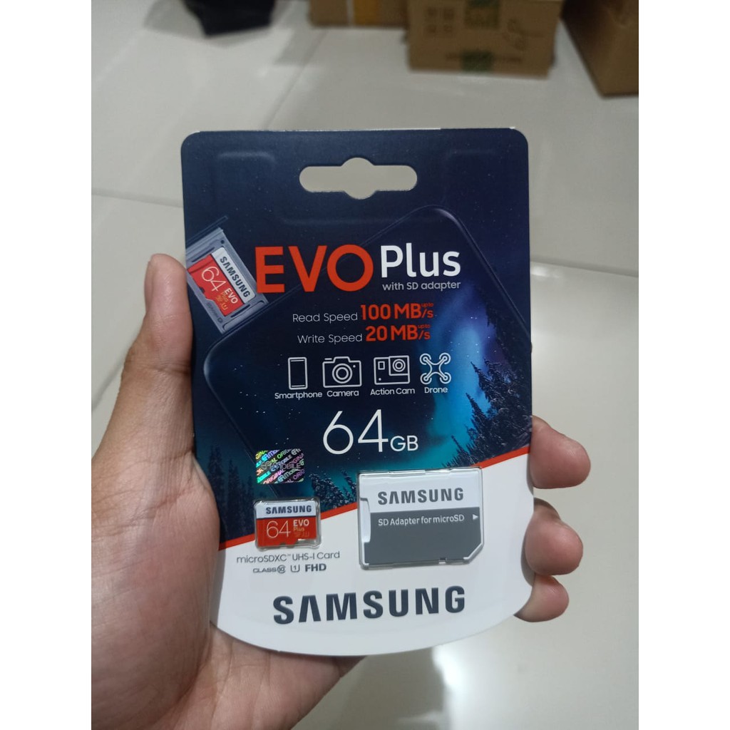 Memory 64GB SAMSUNG Micro SD 64GB Evo Plus Class 10 original100%