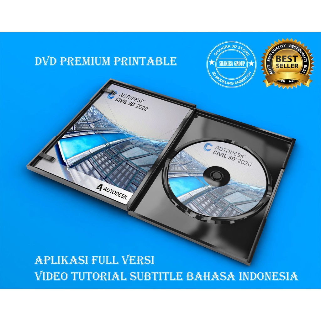 DVD AutoCAD Civil 3D 2020 plus Tutorial sampai Mahir SUBTITLE BAHASA INDONESIA