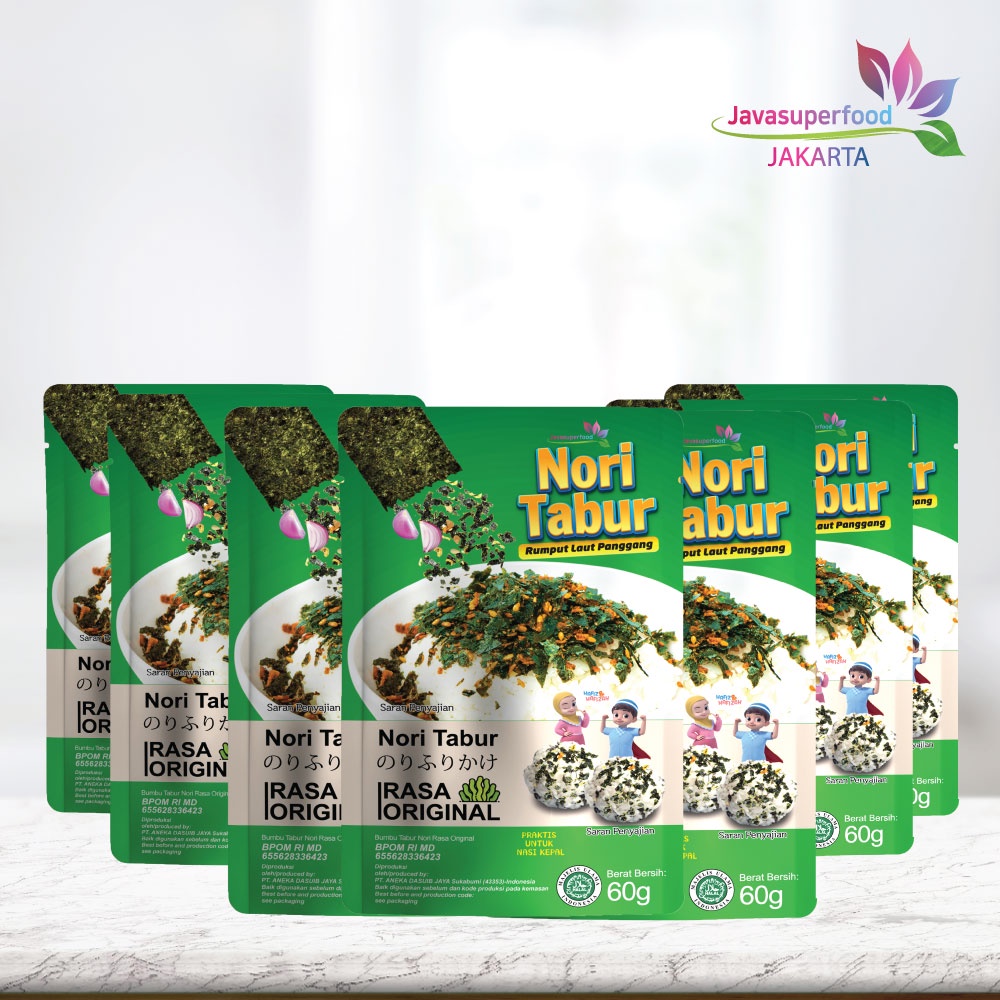 [Paket Promo] Nori Tabur Rumput Laut Panggang - Original, Sapi, Pedas, seafood 60g