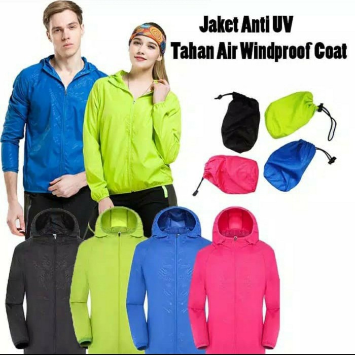 Jaket Wanita Jaket running Pria/Wanita Anti UV Waterproof Parasut(T6U2) Jaket Parasut Jaket Wanita J
