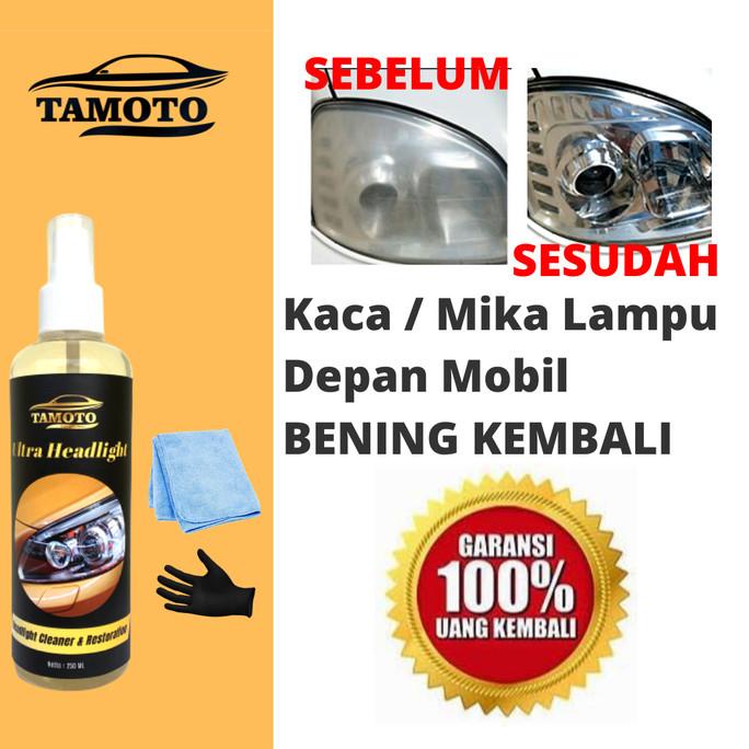 Pembersih kaca mika lampu depan mobil kuning TAMOTO Headlight restorer