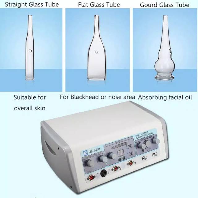 8 in 1 high frequency ultrasound detox hf alat penyedot komedo oxygen spray soft cauter besar dada