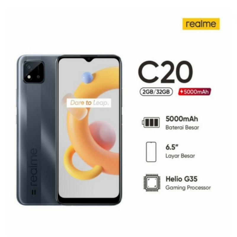 REALME C20 RAM 2/32 GB GARANSI RESMI REALME INDONESIA