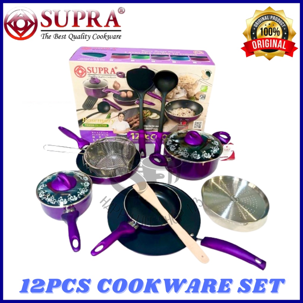 Panci Set Supra 12pcs / Panci Cookware Set Aluminium 12pcs