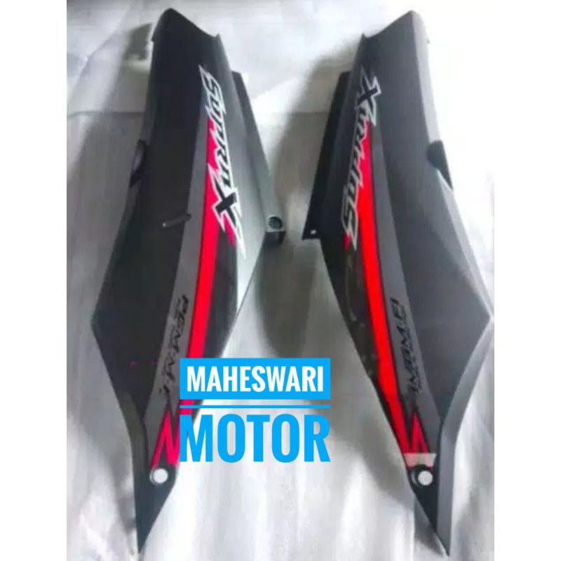 Cover body belakang Honda Supra x 125 fi hitam doff black matte.