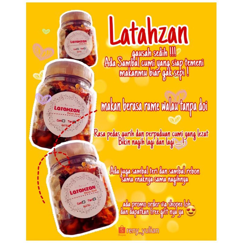 

FREE GIFT!! Sambal Cumi |Sambal Teri | Sambal Rebon