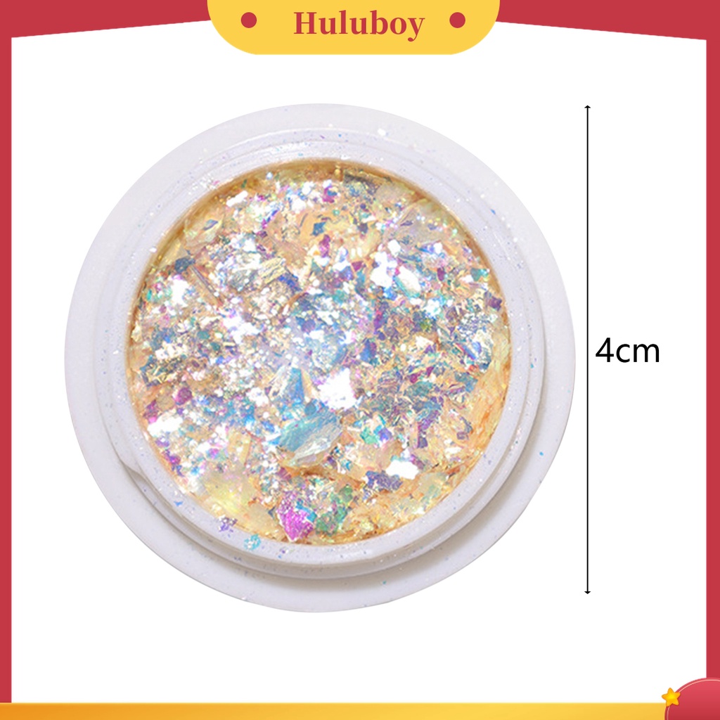 Huluboy Huluboy♡ Bubuk Glitter Sequin Ultra Tipis Warna-Warni Untuk Manicure