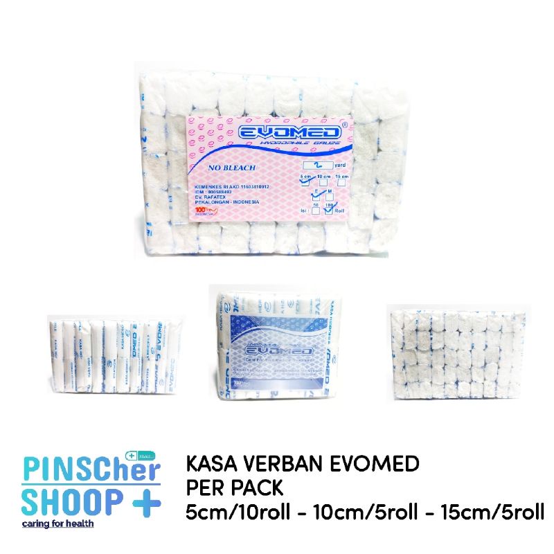 Verban Kasa Perban Hidrofil 5 / 10 / 15 Cm Evomed Bag Kecil