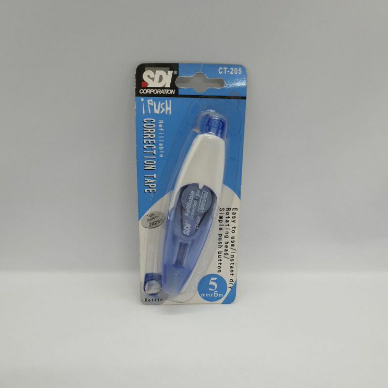 

correction tape sdi i push ct 205 tip x roll / tarik kertas