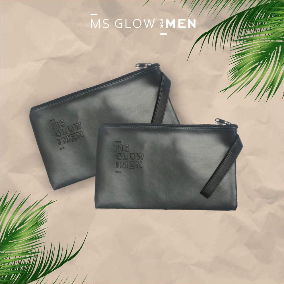 MS GLOW FOR MEN POUCH LEATHER POUCH BLACK