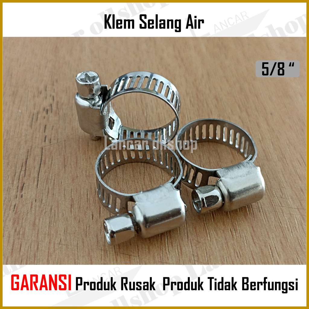 Klem Selang Air Hose Ring Konektor Penjepit Kran Clamp Stainless Murah