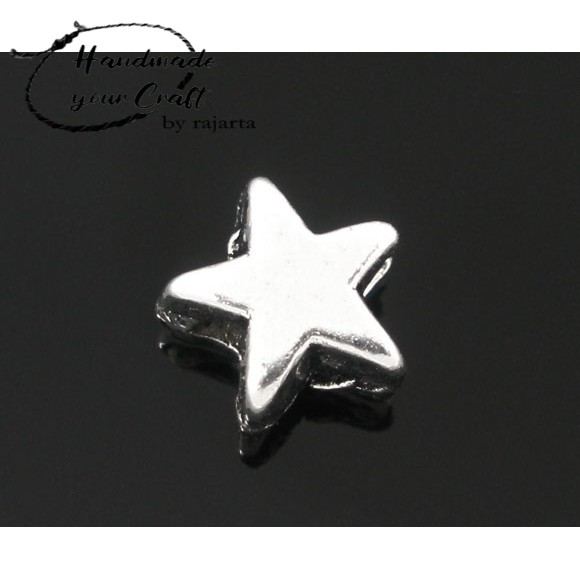 Spacer Beads Star Small 6X6Mm Zinc Metal Alloy SP25