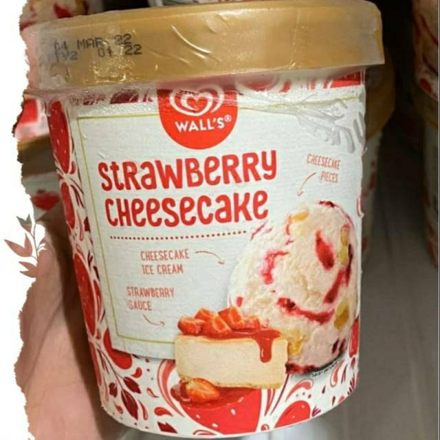 Jual Strawberry Cheese Cake Ice Cream Walls 750ml Besar Indonesiashopee Indonesia 