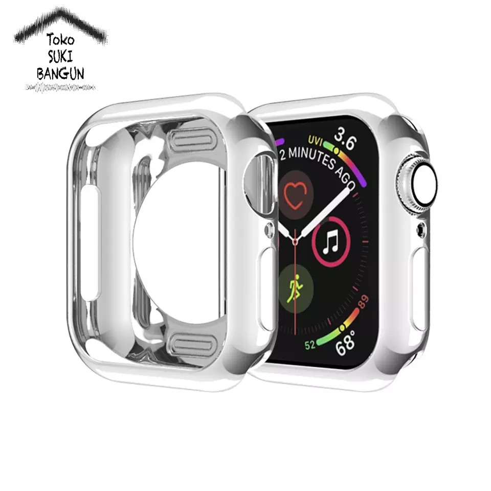 Apple Watch Case Series 6 5 4 40mm 44mm Rubber Silicone ELECTROPLATED