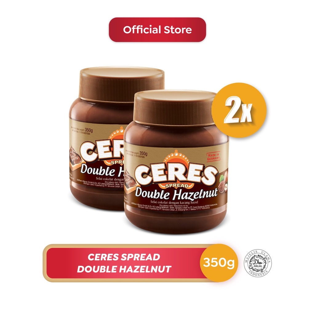 Ceres Spread Double Hazelnut Spread 350 g x 2 pcs