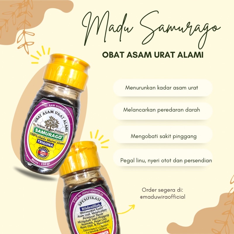 

Madu Samurago madu murni asli alamu untuk penderita asam usrat dan rematik