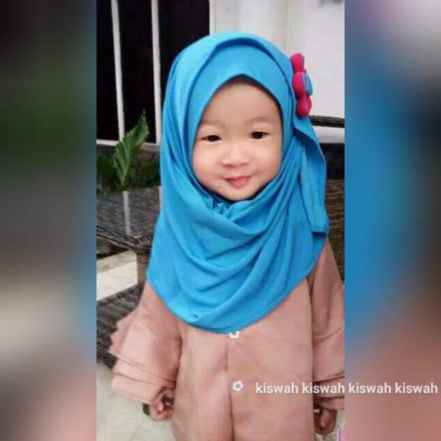 JILBAB ANAK PASHMINA INSTAN Biru