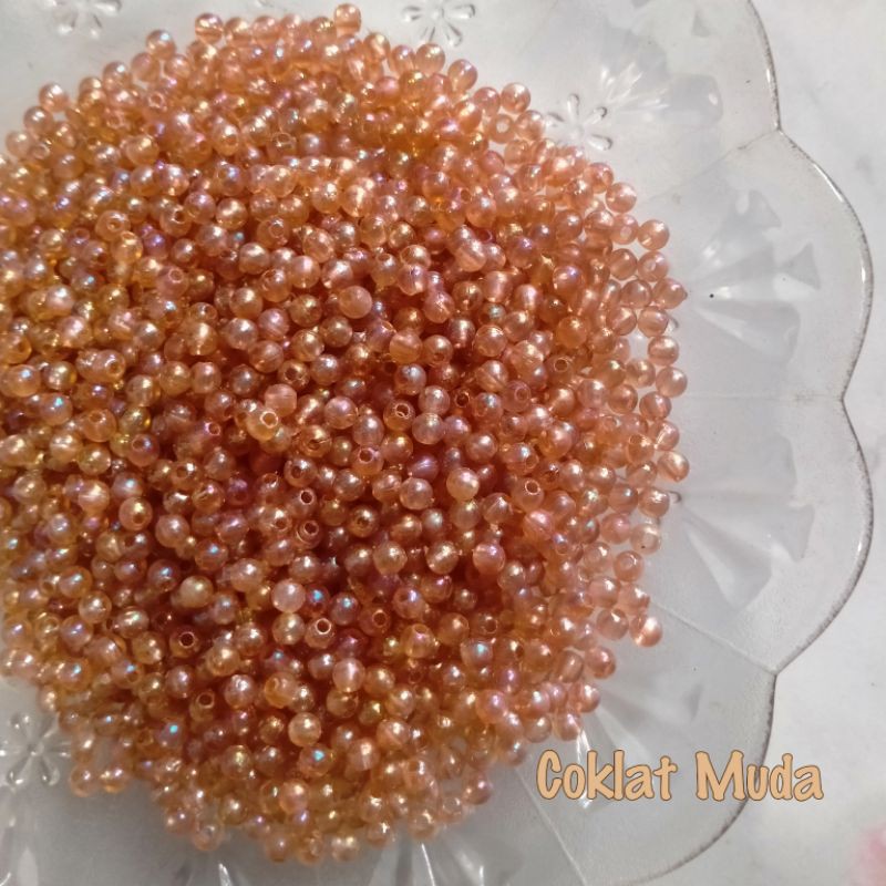 Mote Manik Mutiara Bulat 4 mm - 10 Gram