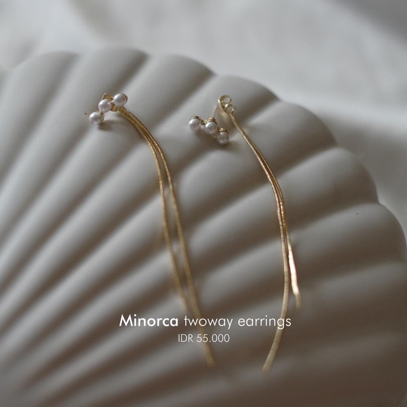 Ark.co - Minorca ( PEARL ; BUTTERFLY ) twoway earrings