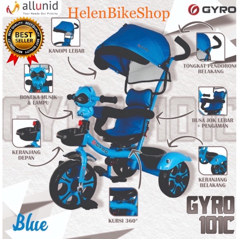 Sepeda Roda 3 Gyro canopy