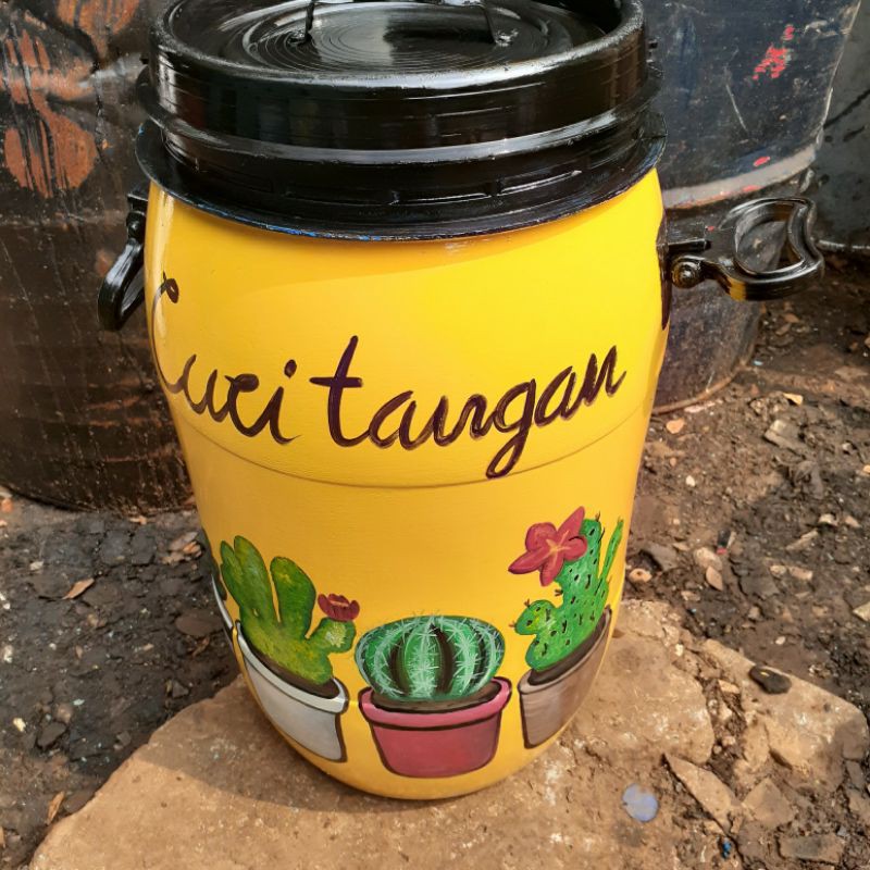 

tong plastik HDPE 30L seni lukis untuk cuci tangan