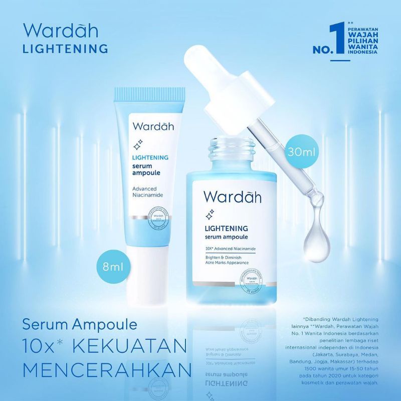 Wardah Lightening Serum Ampoule - Serum dengan 10X Advanced Niacinamide Wardah Lightening Serum Ampo