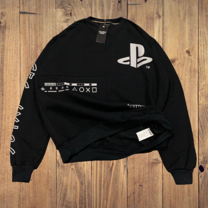 Sweater Crewneck Pull&amp;Bear x Playstation Fulltag&amp;Lebel Premium Hight Quality