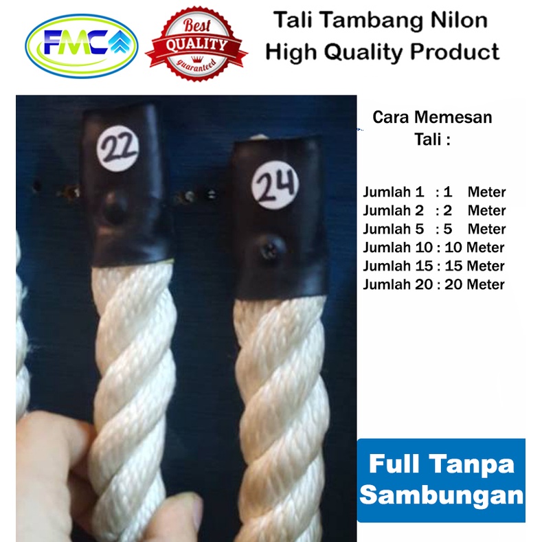 Tali Tambang 22mm 24mm Tali Tambang Besar Tali Nilon Tali Nylon Rope Tali Kapal Tali Tahan Air