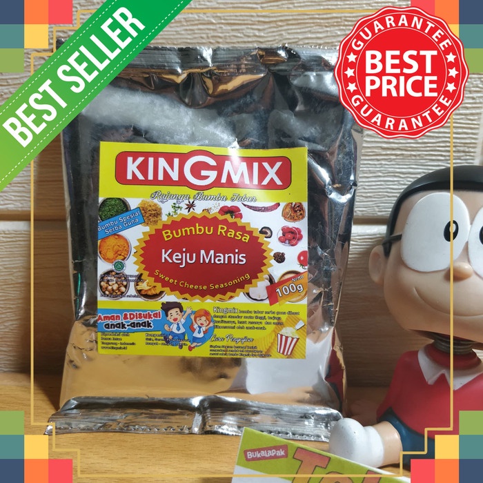 

Instan-Masak-Bumbu- Bumbu Tabur Rasa Keju Manis Kingmix 100Gr -Bumbu-Masak-Instan.