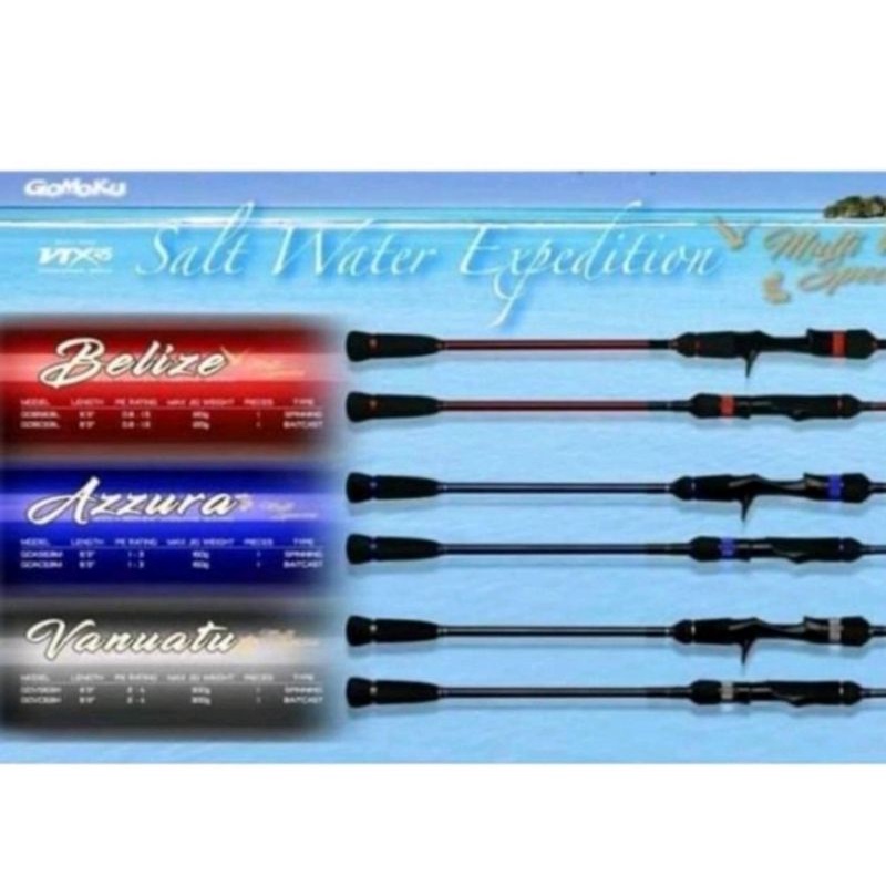 Stik Joran Jigging Storm Gomoku Belize Sw Tune 631 Spining/OH