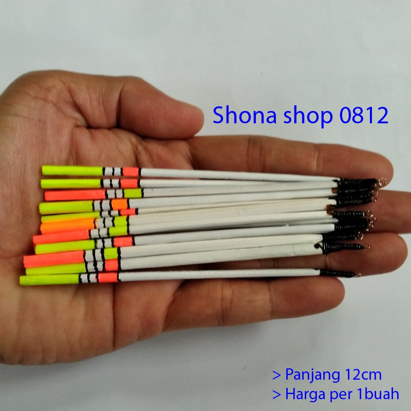 Pelampung mancing ikan kumbul bulu merak panjang 12cm terbaik terlaris murah bagus