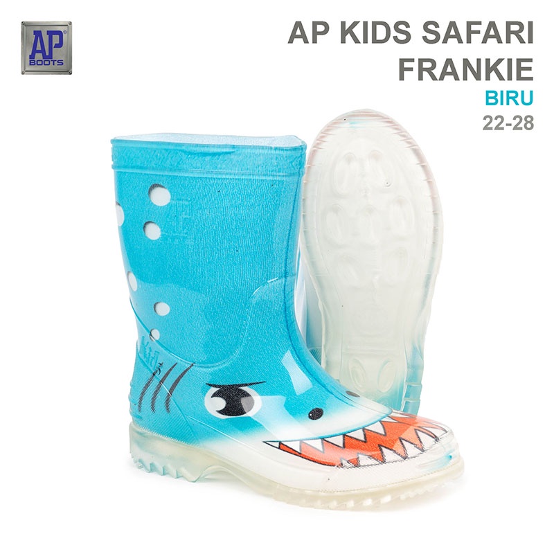 AP Boots Kids SAFARI FRANKIE / Sepatu Boot Anak Karakter Ikan Hiu