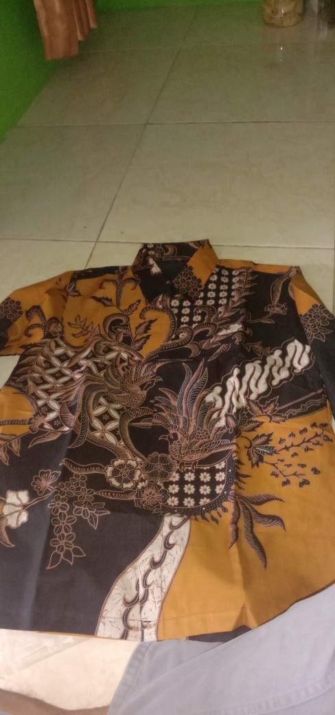 Proboseto Kuning Kemeja Batik Pria Full Furing Bahan Katun Cabut Primisima