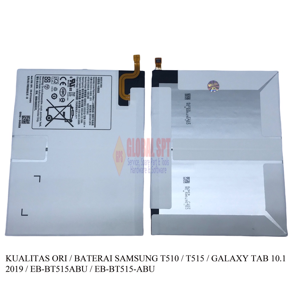 KUALITAS ORI / BATERAI SAMSUNG T510 / BATRE / BATERE / T515 / GALAXY TAB 10.1 2019 / EB-BT515ABU / EB-BT515-ABU