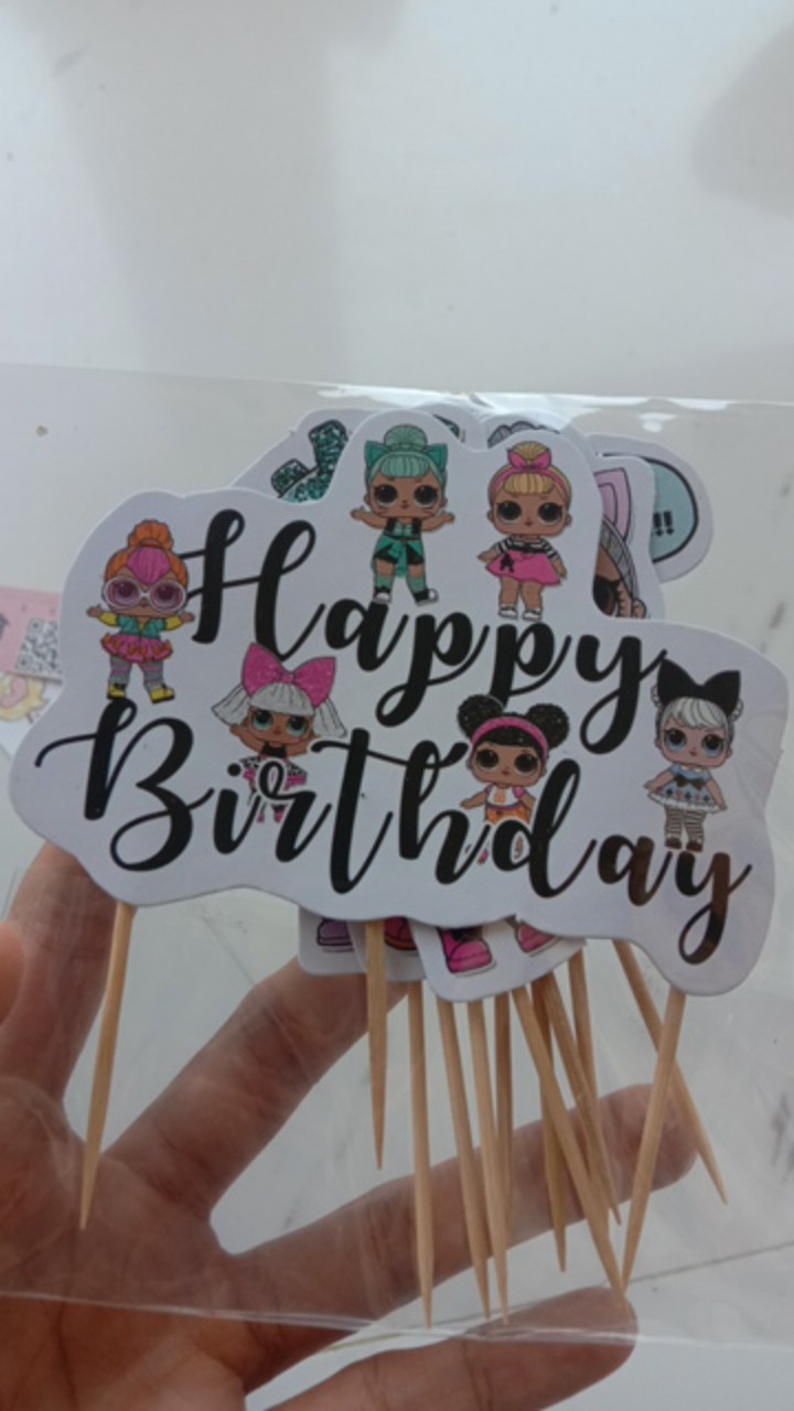 Cake Topper Lol ( 1set Isi 11pcs)