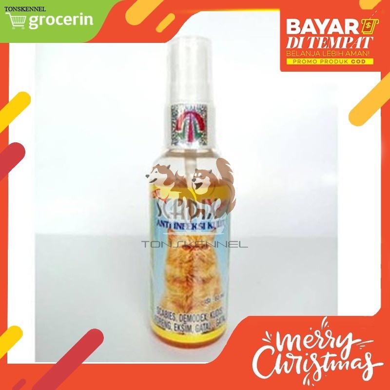 BAYAR DI TEMPAT Obat Scabies Jamur Kulit Kucing Aman Untuk Kitten SCADIX SPRAY Cat 60Ml