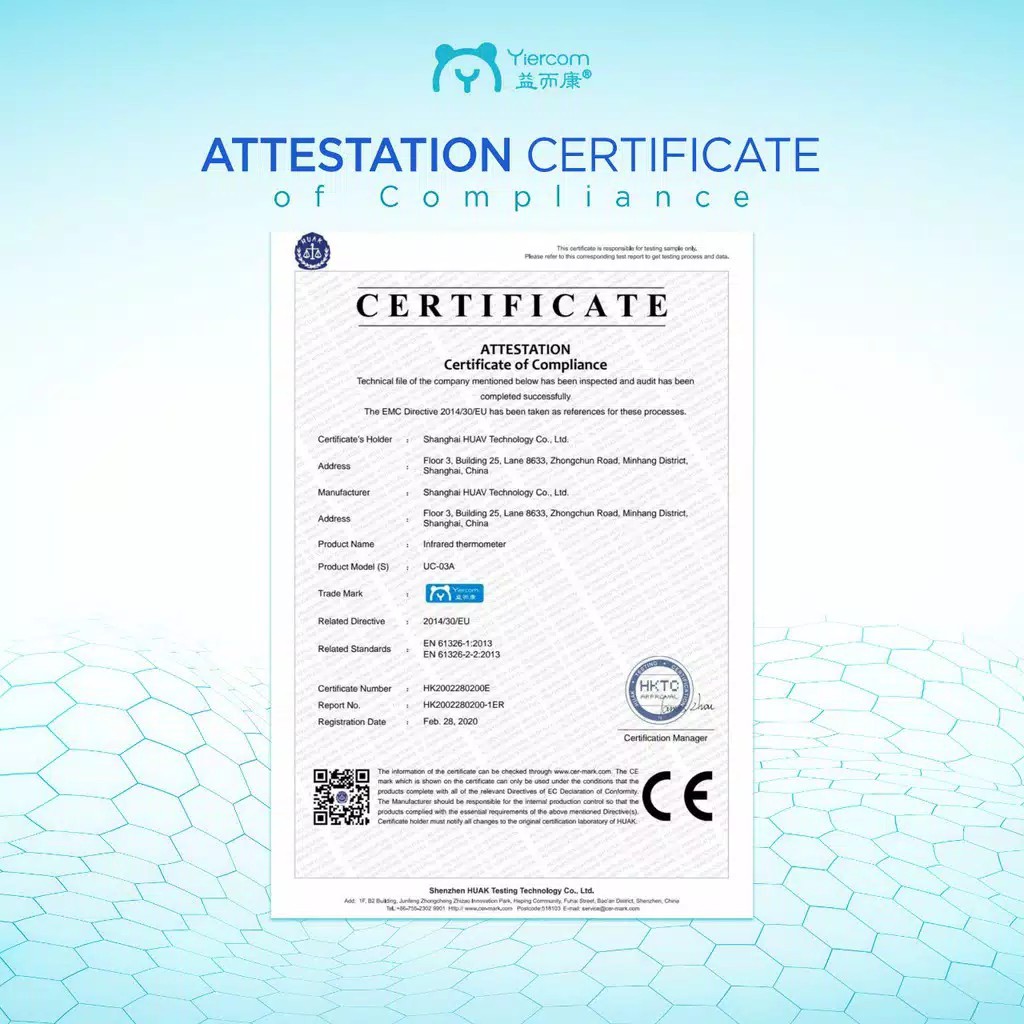 Termometer Digital Suhu Badan Tubuh Thermometer Infrared Thermo Gun Yiercom