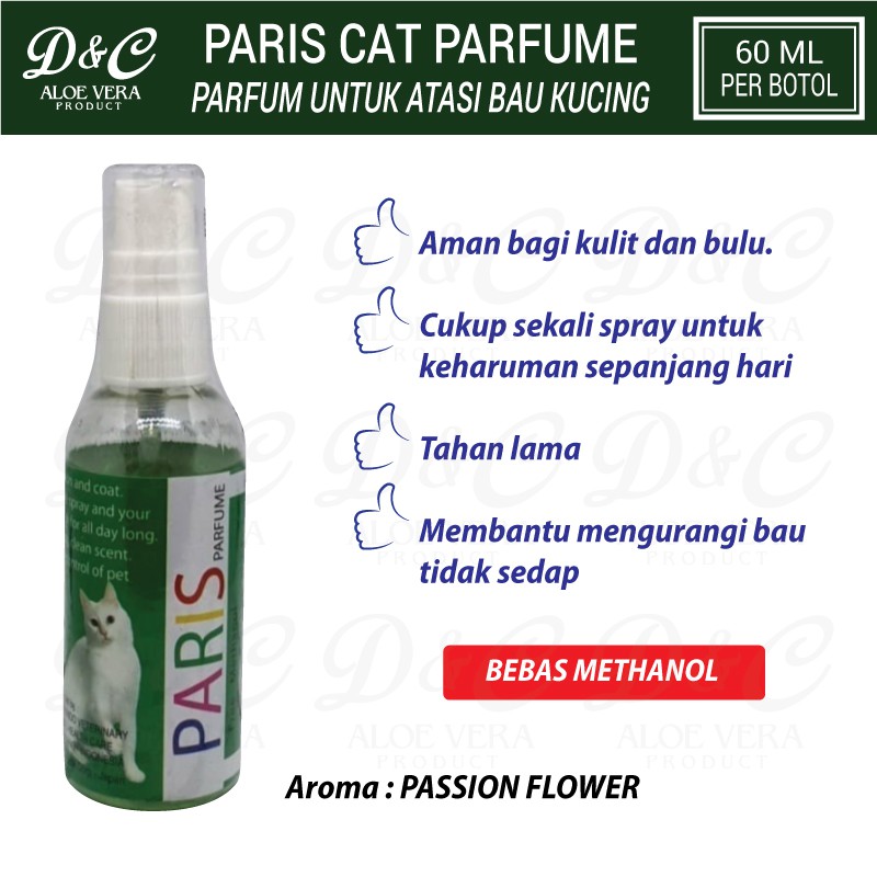 Parfum Kucing Wangi Bebas Methanol Paris Cat Parfum Aroma Passion Flower