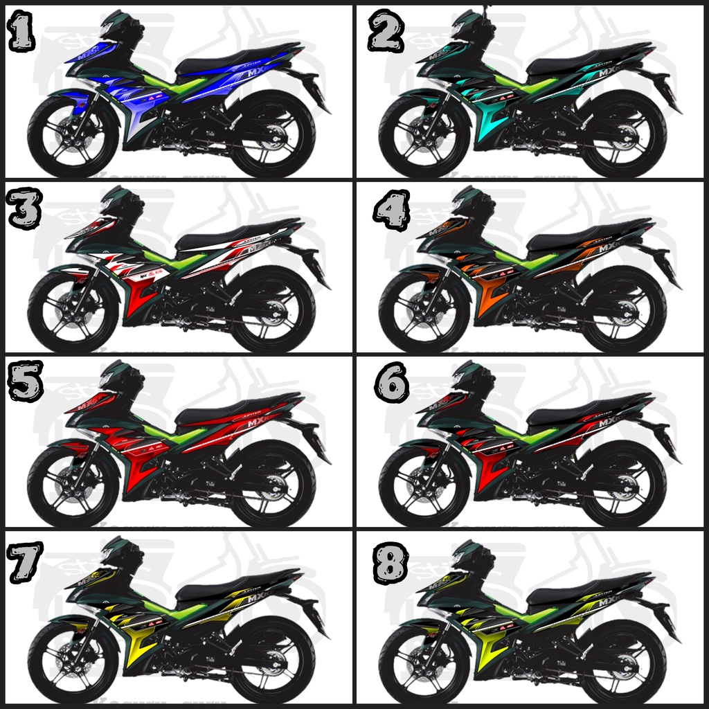 Stiker Motor Striping Variasi Semifullbody Yamaha MX King 150 / Stiker Striping Variasi MX King