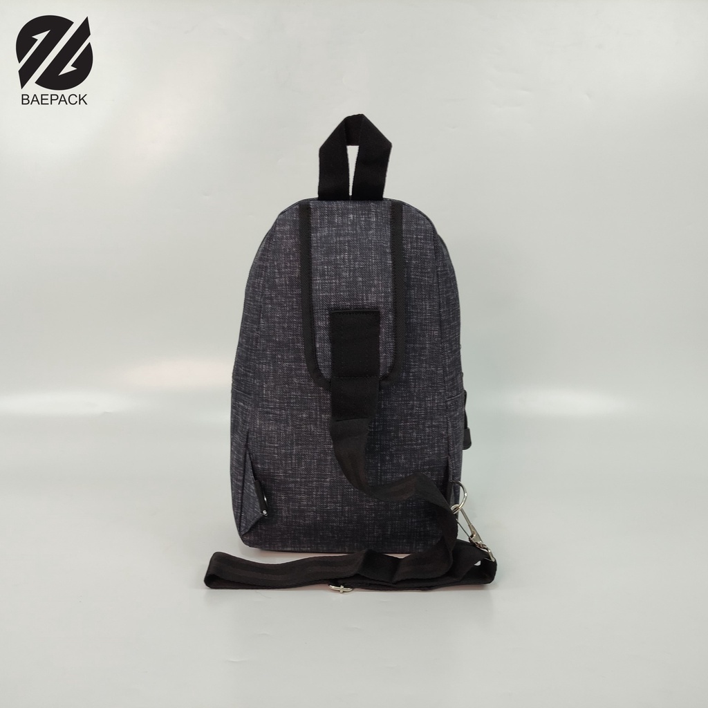 Tas Selempang Cowok Carlos baepack / Tas bahu Pria / Original Baepack / Dark Grey