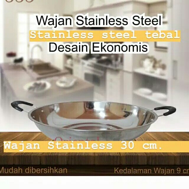 Wajan Stainless 30 Cm