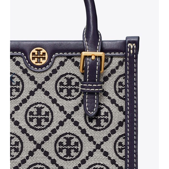 Tory Burch T Monogram Jacquard Mini Tote - Navy 87146