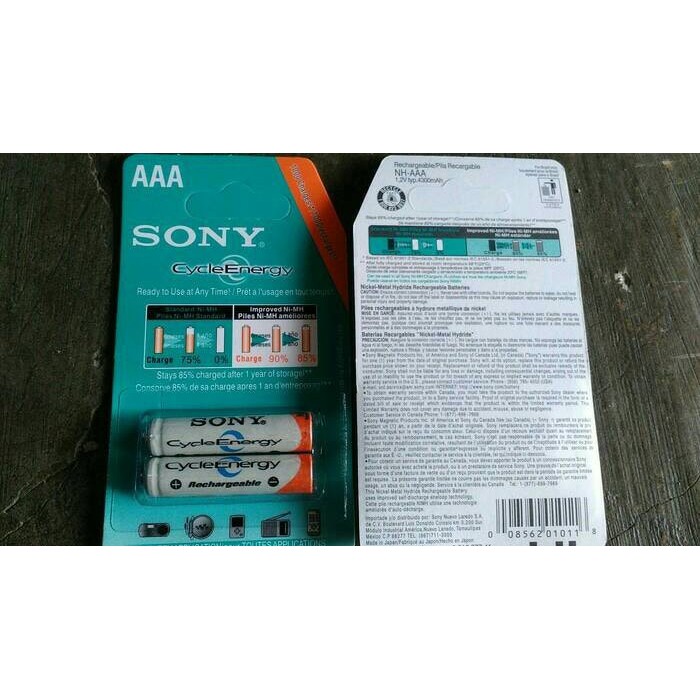 isi 2 Baterai Cas SONY AAA - A3 / Baterai Charger SONY AAA 4300 Mah