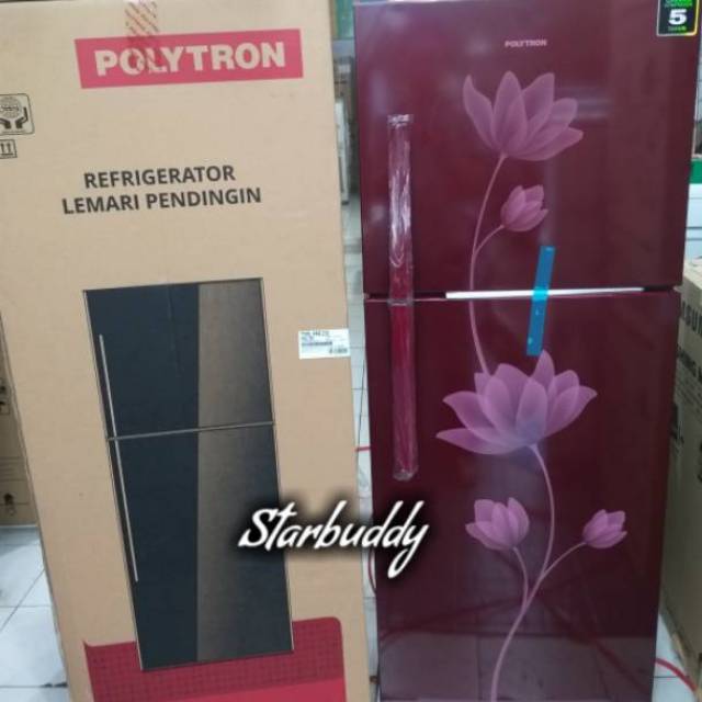 POLYTRON KULKAS 2 PINTU PRB-219 Tanpa Bunga Es - JABODETABEK