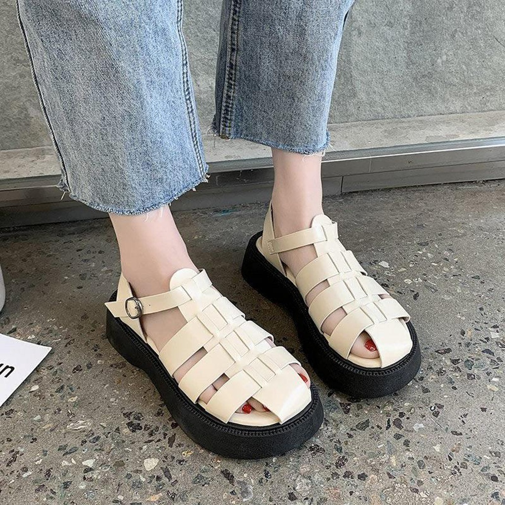 Sandal Slop Wanita Fashionable Premium Sendal Slop Cewek Wedges Sandal Tali Wanita korea