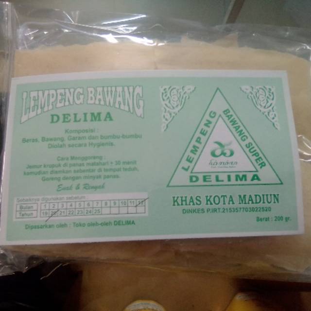

Krupuk Lempeng Bawang Delima Khas Madiun