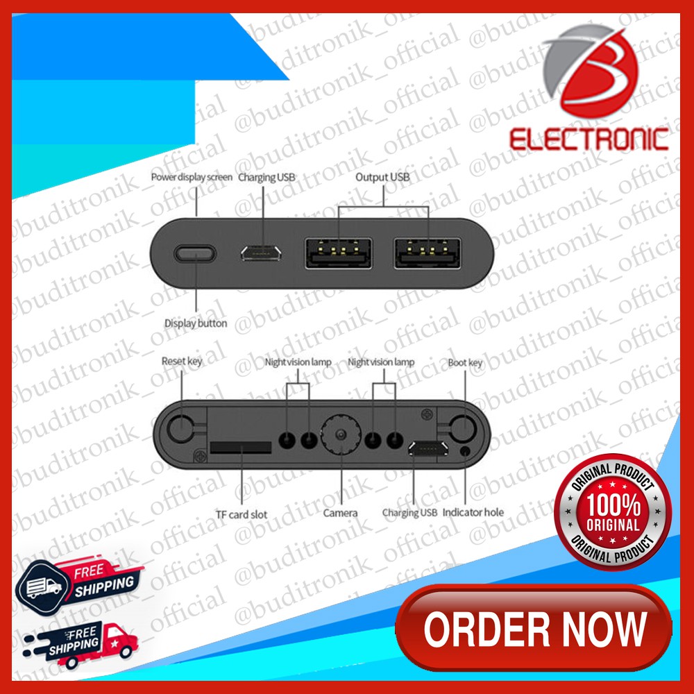 Ip Camera - Spy Camera Wifi Power Bank H11 HD1080P 4K - Hidden Kamera-1