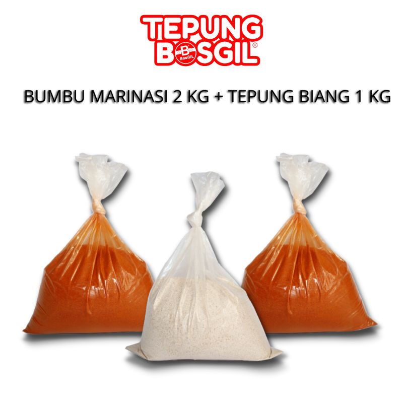 Tepung Premium Fried Chicken (Bumbu Marinasi 2 kg + Tepung Biang 1 kg)