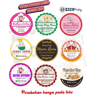 CETAK STIKER  LABEL PRODUK MAKANAN  CHROMO A3 CUTTING 